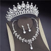 CM Women's Fashion Elegant Style Royal Queen Bridal Tiara Crown Earrings Necklace Jewelry Set - Divine Inspiration Styles