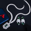 CWW Women's Fashion Elegant Stylish Silver-Plated Luxury Cubic Zirconia Jewelry Set - Divine Inspiration Styles