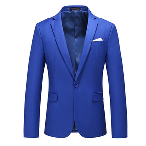 CGSUITS Men's Fashion Luxury Style Solid Color Design Premium Quality Sky Blue Blazer Suit Jacket