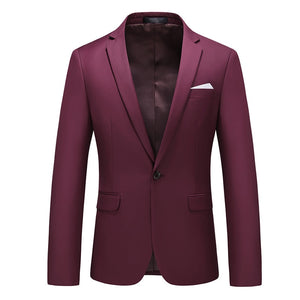 CGSUITS Men's Fashion Luxury Style Solid Color Design Premium Quality Sky Blue Blazer Suit Jacket