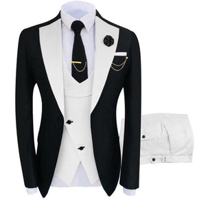 KENTON SUITS Men's Fashion Formal 3-PCS Tuxedo (Jacket + Pants + Vest) Suit Set - Divine Inspiration Styles