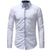 T-BIRD Men's Business Casual Fashion Premium Quality Long Sleeves Solid Social Dress Shirt - Divine Inspiration Styles