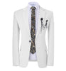 GMSUITS Men's Fashion Formal Luxury Style Purple Polka Dots Blazer Suit Jacket