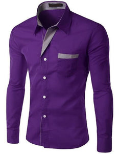 HQI Men's Fashion Business Casual Trendy Fashion Premium Top Quality Long Sleeves Dress Shirt - Divine Inspiration Styles