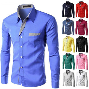 HQI Men's Fashion Business Casual Trendy Fashion Premium Top Quality Long Sleeves Dress Shirt - Divine Inspiration Styles