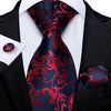 DBG VIP Design Collection Men's Fashion Luxury Purple Red Blue 100% Premium Quality Silk Tie Set - Divine Inspiration Styles
