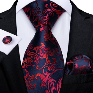 DBG VIP Design Collection Men's Fashion Luxury Purple Red Blue 100% Premium Quality Silk Tie Set - Divine Inspiration Styles