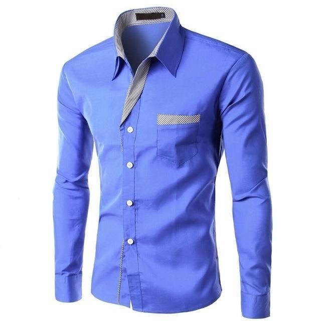 HQI Men's Fashion Business Casual Trendy Fashion Premium Top Quality Long Sleeves Dress Shirt - Divine Inspiration Styles