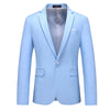 CGSUITS Men's Fashion Luxury Style Solid Color Design Premium Quality Light Blue Sky Blue Blazer Suit Jacket - Divine Inspiration Styles