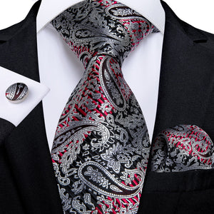 DBG VIP Design Collection Men's Fashion Luxury Purple Red Blue 100% Premium Quality Silk Tie Set - Divine Inspiration Styles