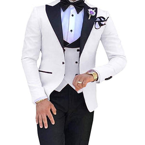 HARLEY SUITS Men's Fashion Formal 3PCS Tuxedo (Jacket + Pants + Vest) Suit Set - Divine Inspiration Styles
