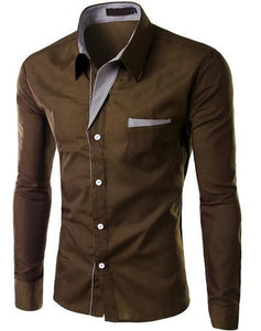 HQI Men's Fashion Business Casual Trendy Fashion Premium Top Quality Long Sleeves Dress Shirt - Divine Inspiration Styles