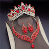 CM Women's Fashion Elegant Style Royal Queen Bridal Tiara Crown Earrings Necklace Jewelry Set - Divine Inspiration Styles