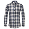 BWG Men's Fashion Classic Trendy Business Casual Long Sleeves Plaid Dress Shirt