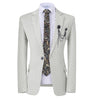 GMSUITS Men's Fashion Formal Luxury Style Mint Green Polka Dots Blazer Suit Jacket - Divine Inspiration Styles