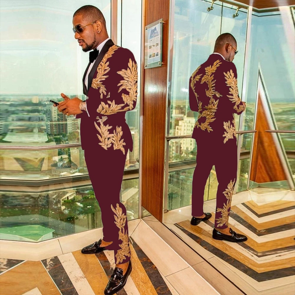 Golden suit design for sales man