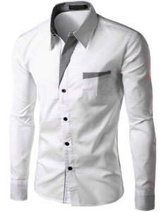 HQI Men's Fashion Business Casual Trendy Fashion Premium Top Quality Long Sleeves Dress Shirt - Divine Inspiration Styles