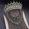 CM Women's Fashion Elegant Style Royal Queen Bridal Tiara Crown Earrings Necklace Jewelry Set - Divine Inspiration Styles