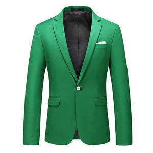 CGSUITS Men's Fashion Luxury Style Solid Color Design Premium Quality Sky Blue Blazer Suit Jacket