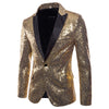PARKLEES Men's Fashion Premium Quality Shiny Black Gold Silver Sequin Glitter Fancy Embellished Blazer Jacket - Divine Inspiration Styles