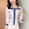 GLORIA Design Women's Fashion Premium Quality Luxury Style Geometric Print Blouse - Divine Inspiration Styles