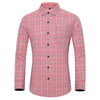 BWG Men's Fashion Classic Trendy Business Casual Long Sleeves Plaid Dress Shirt