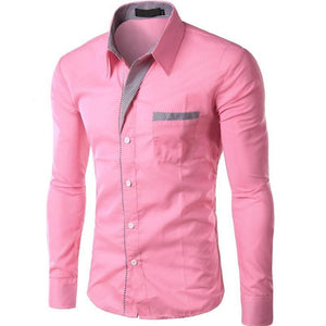 HQI Men's Fashion Business Casual Trendy Fashion Premium Top Quality Long Sleeves Dress Shirt - Divine Inspiration Styles