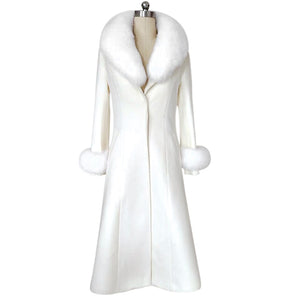 ELEANOR Design Women's Fine Fashion Elegant Luxury Style Long Wool Coat Jacket - Divine Inspiration Styles