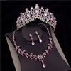 CM Women's Fashion Elegant Style Royal Queen Bridal Tiara Crown Earrings Necklace Jewelry Set - Divine Inspiration Styles