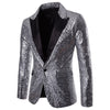 PARKLEES Men's Fashion Premium Quality Shiny Black Gold Silver Sequin Glitter Fancy Embellished Blazer Jacket - Divine Inspiration Styles