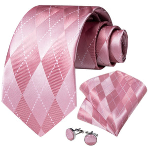 DBG VIP Design Collection Men's Fashion Pink & Assorted Styles 100% Premium Quality Silk Tie Set - Divine Inspiration Styles