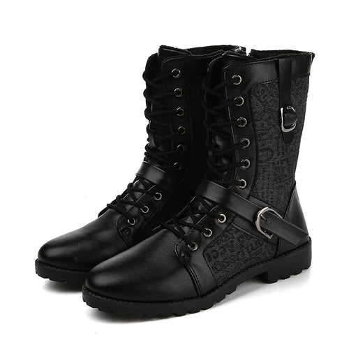 MEBS Men's Fashion Stylish Designer Leather Lace-Up Ankle Boots Work Dress Shoes - Divine Inspiration Styles