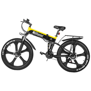 NATHANIEL Electric Bicycle 1000W 48V 26" Smart Folding Electric Mountain Bike - Divine Inspiration Styles