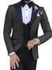 HARLEY SUITS Men's Fashion Formal 3PCS Tuxedo (Jacket + Pants + Vest) Suit Set for Weddings Proms Cocktails & Special Events