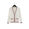 HBT Women's Elegant Fashion Bold Stripes Knitted Cardigan Sweater Jacket - Divine Inspiration Styles