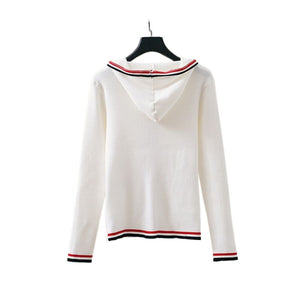 HBT Women's Sporty Elegant Fashion Knitted Hoody Cardigan Sweater Jacket - Divine Inspiration Styles