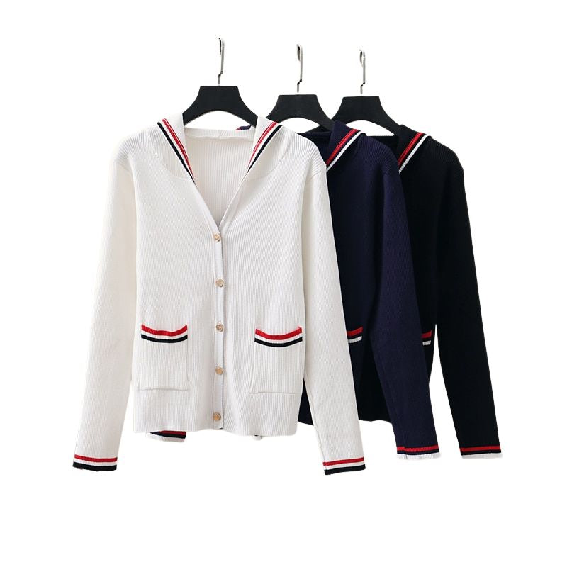HBT Women's Sporty Elegant Fashion Knitted Hoody Cardigan Sweater Jacket - Divine Inspiration Styles