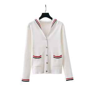 HBT Women's Sporty Elegant Fashion Knitted Hoody Cardigan Sweater Jacket - Divine Inspiration Styles