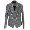 HIGHSTREET Women's Elegant Stylish Fashion Geometric Design Office Business Casual Professional Style Blazer Jacket - Divine Inspiration Styles