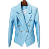 HIGHSTREET Women's Elegant Stylish Fashion Geometric Design Office Business Casual Professional Style Blazer Jacket - Divine Inspiration Styles
