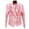 HIGHSTREET Women's Elegant Stylish Fashion Geometric Design Office Business Casual Professional Style Blazer Jacket - Divine Inspiration Styles