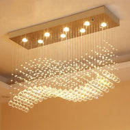 JMXI Modern Luxury Art Design LED Crystal Chandelier Lamp for Home or Office Lighting & Decorations - Divine Inspiration Styles