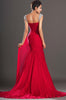 EMMY FORMAL Women's Elegant Fine Fashion Vintage Mermaid Cap Sleeve Red Formal Dress