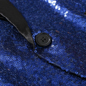 PARKLEES Men's Fashion Premium Quality Shiny Black Gold Silver Sequin Glitter Fancy Embellished Blazer Jacket - Divine Inspiration Styles