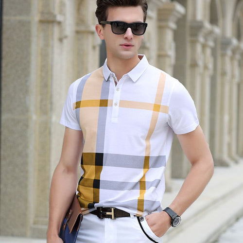 BRADFORD Design Collection Men's Fashion Luxury Style Plaid Designer Polo Shirt - Divine Inspiration Styles