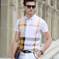 BRADFORD Design Collection Men's Fashion Luxury Style Plaid Designer Polo Shirt - Divine Inspiration Styles