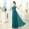 EMMY FORMAL Women's Elegant Fine Fashion Vintage Teal Green Halter A-Line Formal Dress