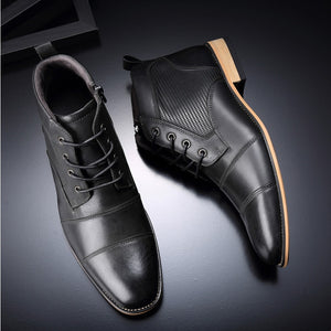 NPZ Men's Fashion Premium Top Quality Genuine Leather Dress Boot Shoes - Divine Inspiration Styles