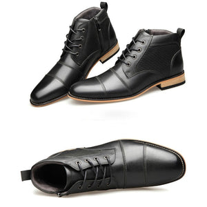 NPZ Men's Fashion Premium Top Quality Genuine Leather Dress Boot Shoes - Divine Inspiration Styles