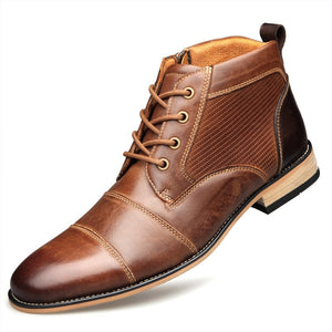 NPZ Men's Fashion Premium Top Quality Genuine Leather Dress Boot Shoes - Divine Inspiration Styles